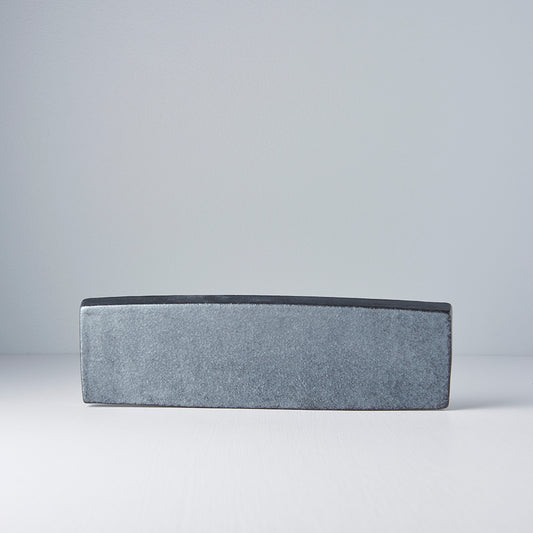 Plate Rectangular 33 x 9cm Craft Black Glaze - Made In Japan | Japanese Tableware