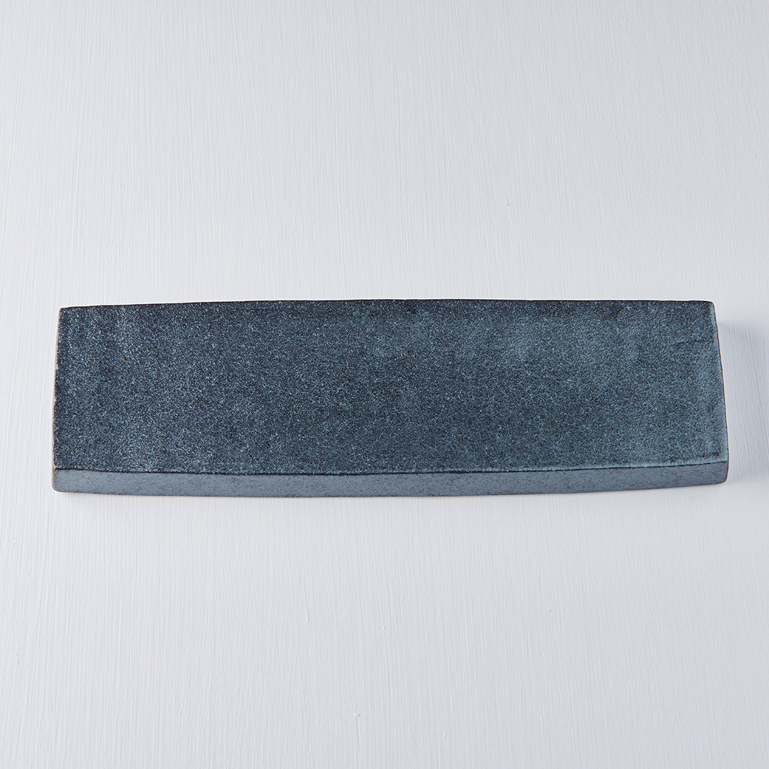 Rectangular Plate, 33 x 9 cm, Ceramic, Craft Black Glaze, Regular Rim