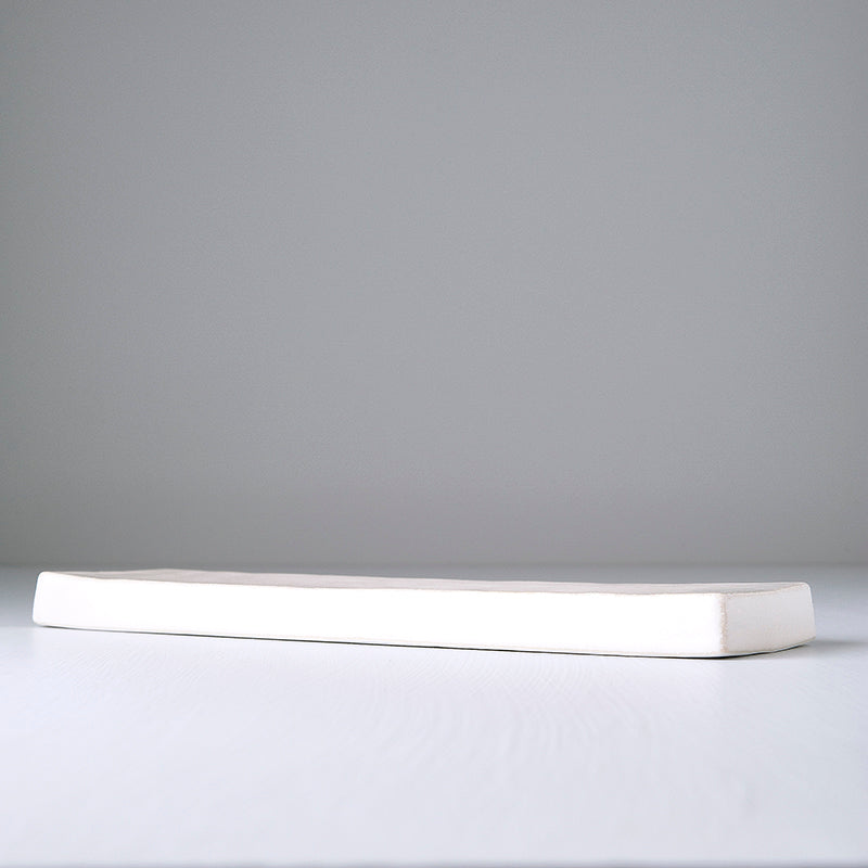 Craft White Rectangular Plate, High Rim, 30 x 9 cm