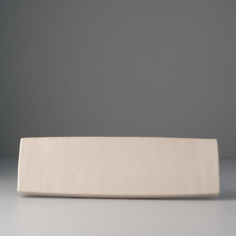 Craft White Rectangular Plate, High Rim, 30 x 9 cm