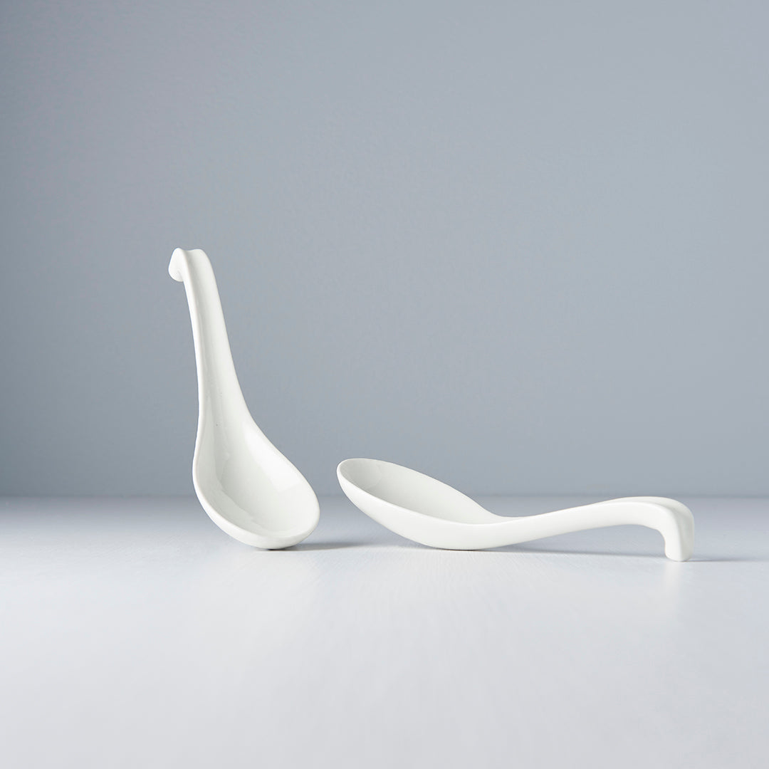 Matt White Spoon 17,5 cm