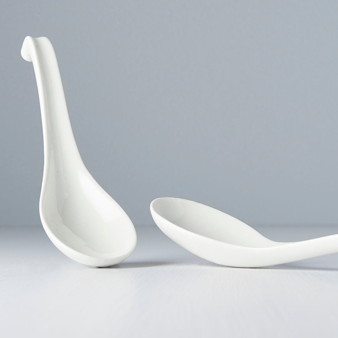 Matt White Spoon 17,5 cm