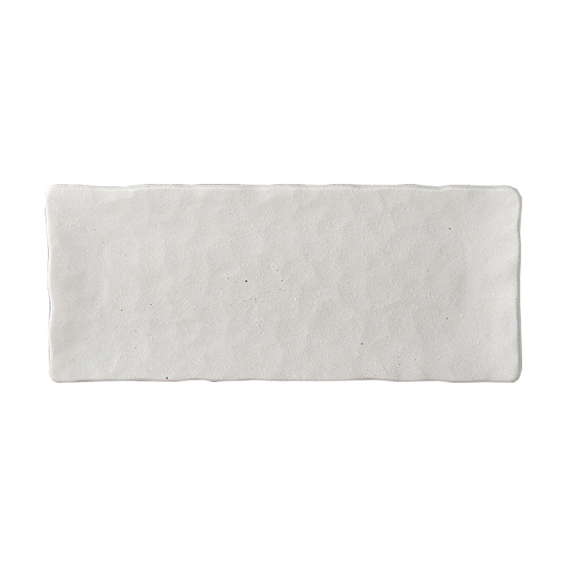 Shell White Slab Rectangular Plate 29 x 12 cm