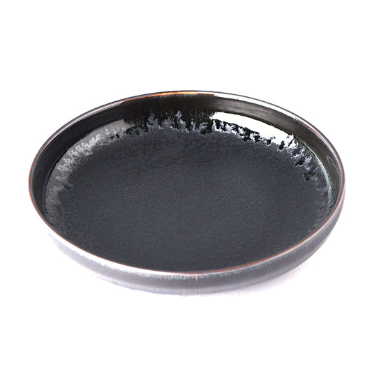 Plate 22 cm High Rim Matt Black