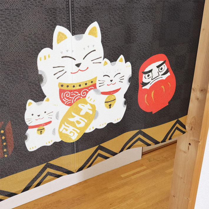 Noren Door Curtain Short 85cm Maneki & Daruma