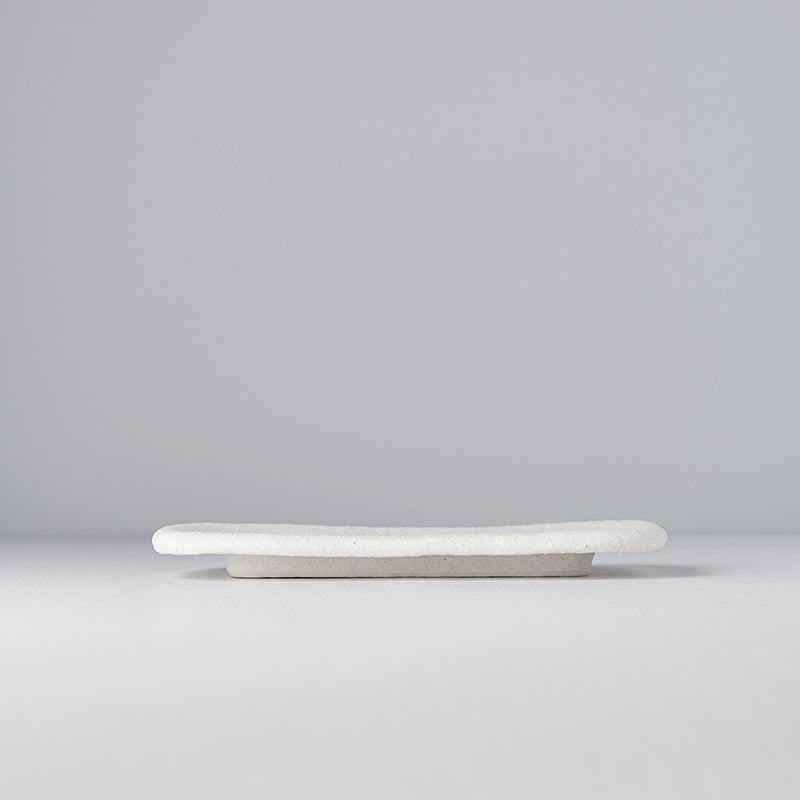 Shell White Rectangular Plate 22 x 13 cm