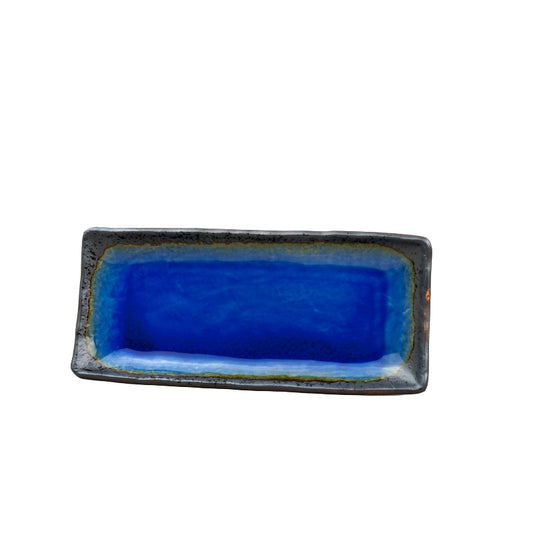 Cobalt Blue Rectangular Plate 29 x 12 cm