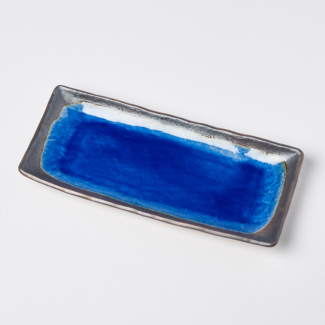 Cobalt Blue Rectangular Plate 29 x 12 cm