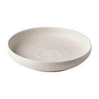 Recycled White Sand Plate, High Rim, 22 cm