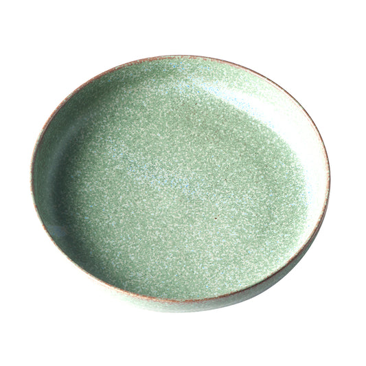 Green Fade Plate, High Rim, 20.5 cm