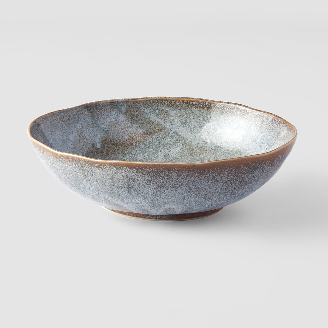 Steel Grey Oval Bowl 19 x 17.5 cm, 600 ml