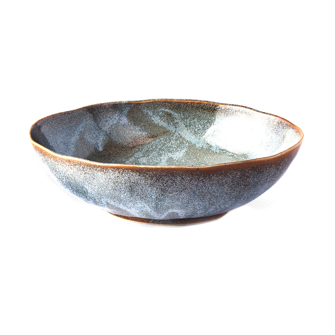 Steel Grey Oval Bowl 19 x 17.5 cm, 600 ml