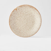 Side Plate, 21 cm, Minoyaki Porcelain Plates with Sand Fade Glaze