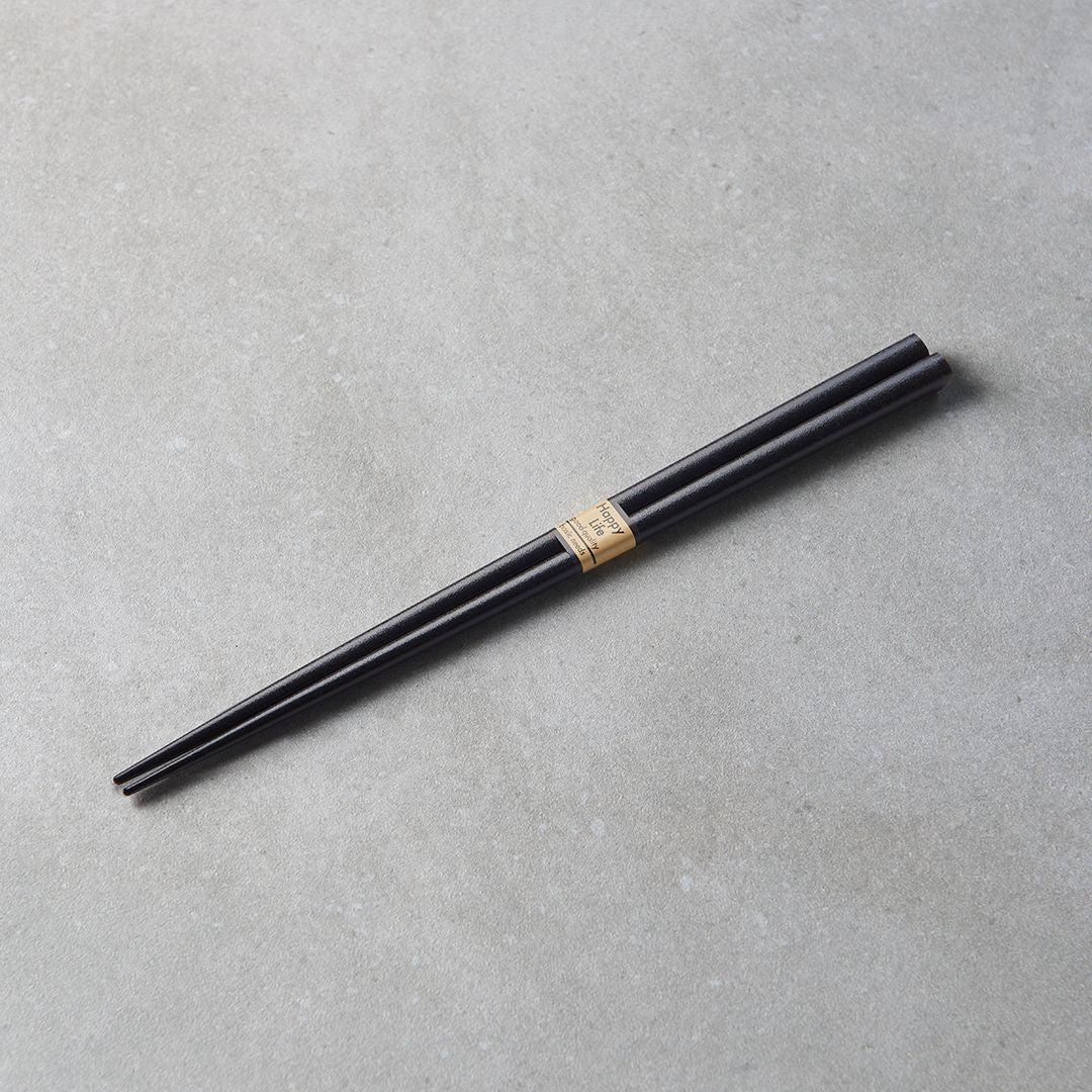 Black Lacquered Natural Wood Chopsticks