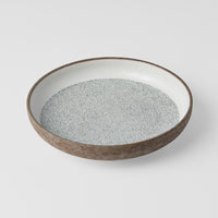 Plate High Rim 22cm Crazed Grey Glaze