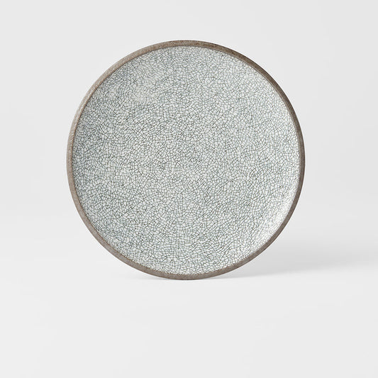 Dinner Plate 28cm Crazed Grey Glaze