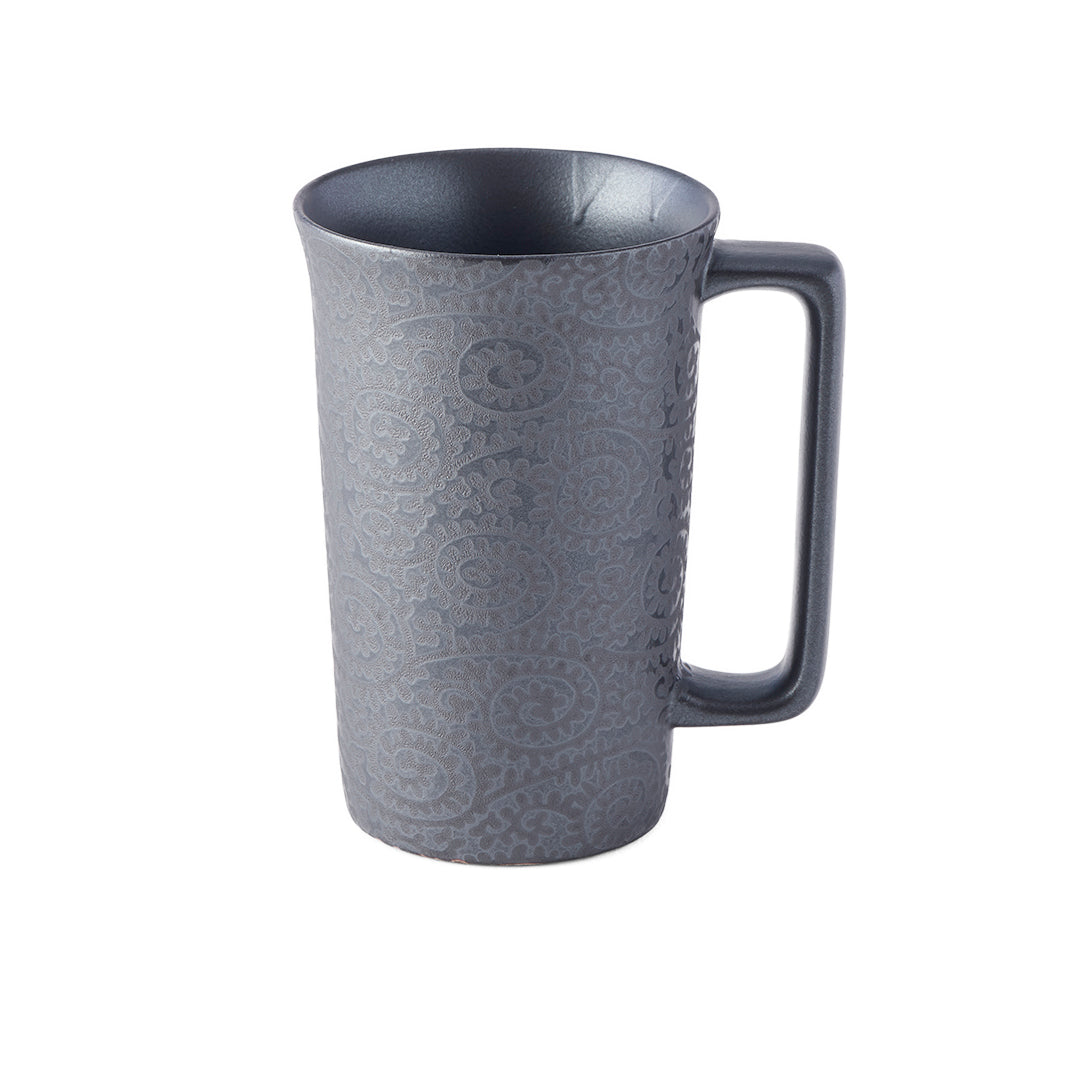 Black Scroll Mug with Handle 350 ml