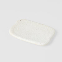 Plate Rectangular 16cm Shell White Glaze