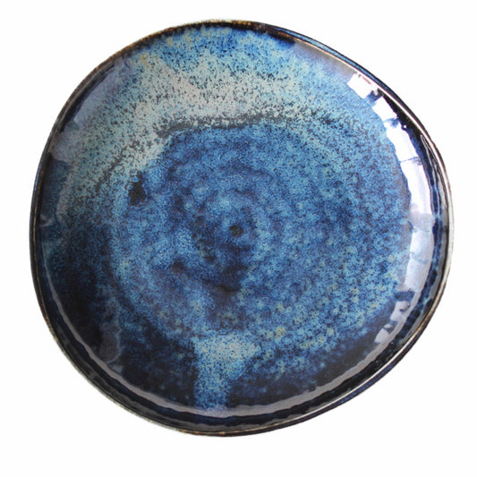 Indigo Blue Irregular Tapas Plate 16.5 cm