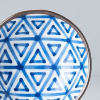 Sauce Dish 11 cm, 100 ml / Indigo Ikat Triangle