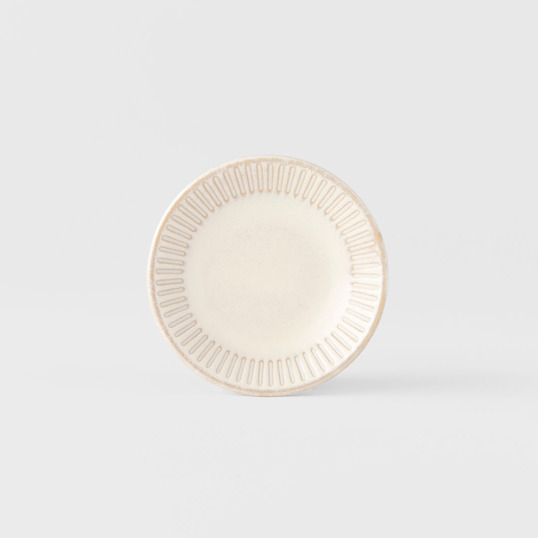 Sauce Dish 9cm Ridged Alabaster Glaze