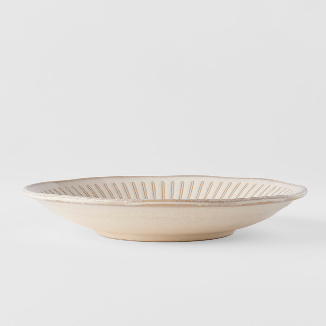 Ridged Alabaster Side Plate, 20 cm