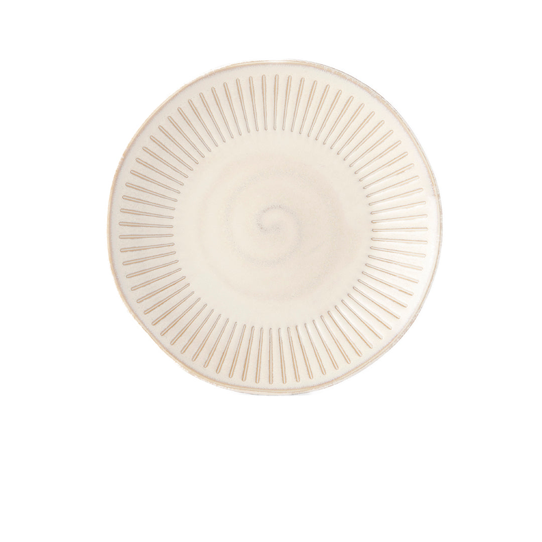 Ridged Alabaster Side Plate, 20 cm