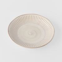 Side Plate 20cm Ridged Alabaster Glaze