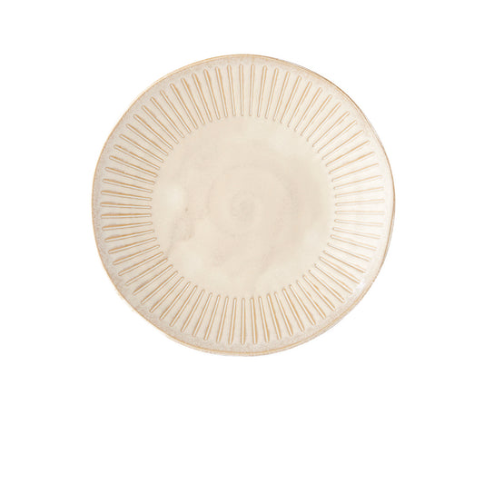 Ridged Alabaster Dinner Plate 25 cm