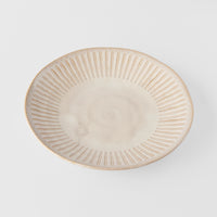 Ridged Alabaster Plate, 25 cm