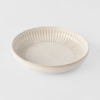 Ridged Alabaster Plate, High Rim, 20.5 cm