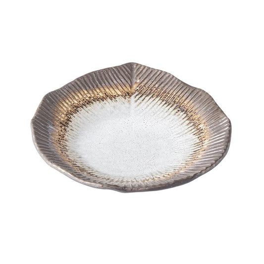 Akane Grey Side Irregular Plate 15.5 cm