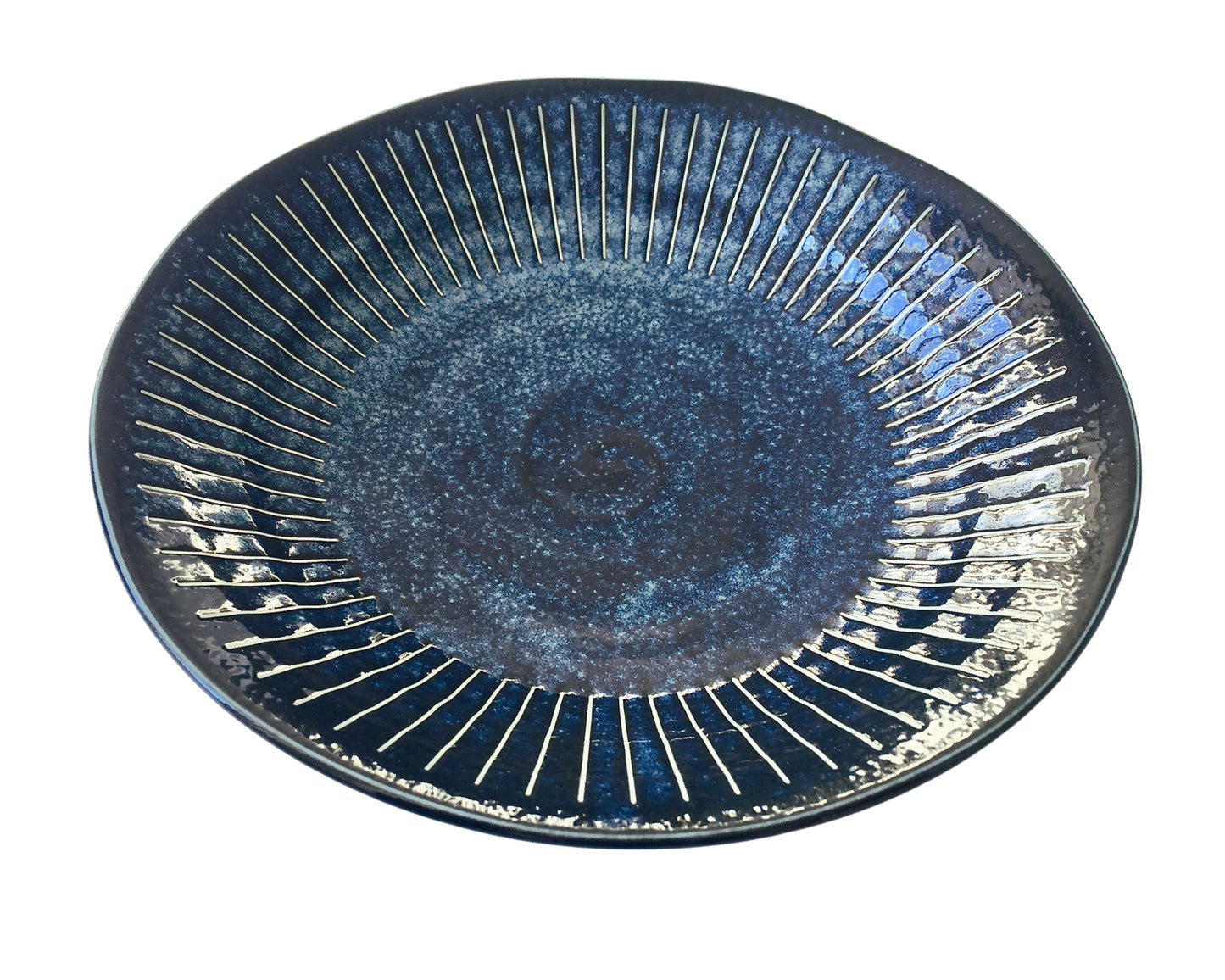 Ridged Indigo Bowl 25 cm, 800 ml