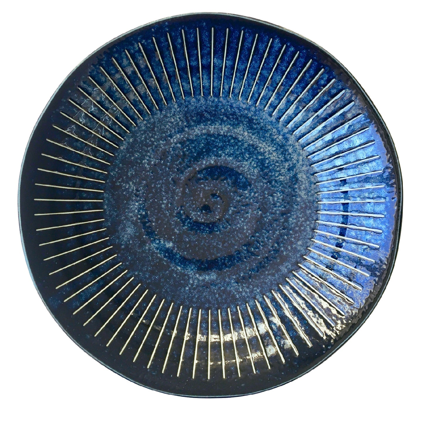 Ridged Indigo Bowl 25 cm, 800 ml