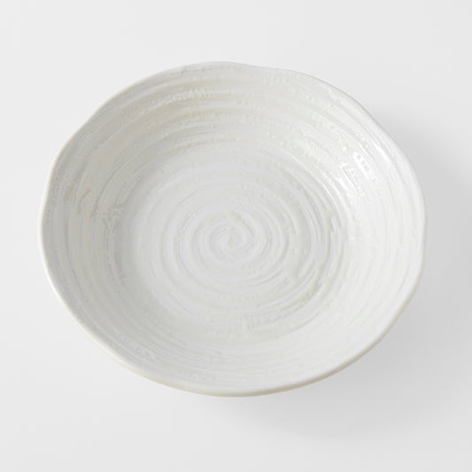 Bowl, 23.5 cm, 600 ml, White Spiral Design