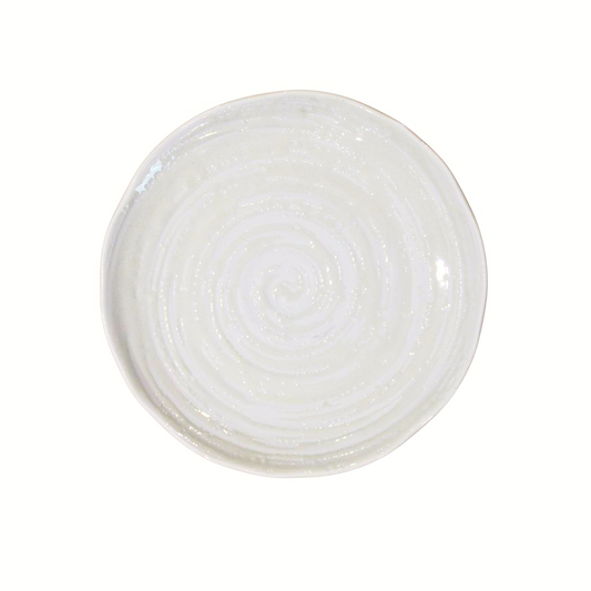 White Spiral Tapas Plate 16 cm