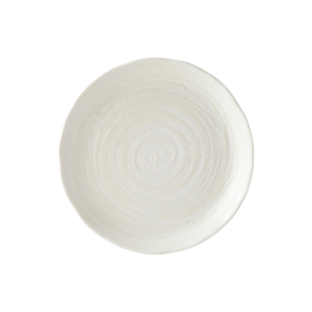 White Spiral Dinner Plate 24.5 cm