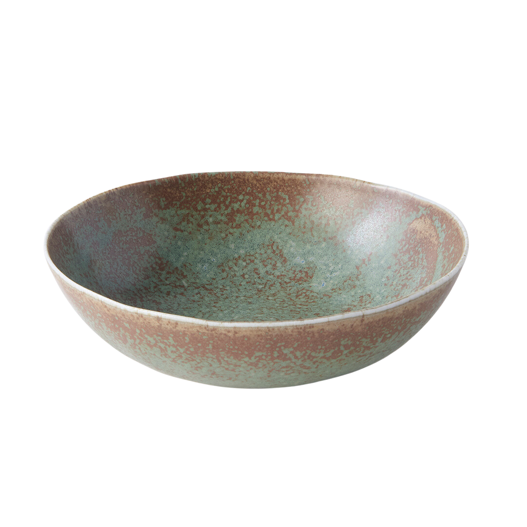 Oval Bowl, 16.5 x 15 cm, 300 ml, Green Fade Design