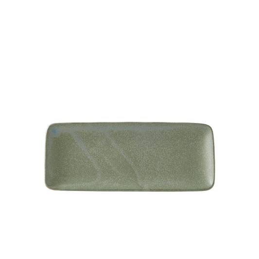 Green Fade Rectangular Plate 29.5 x 12 cm