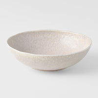Bowl Oval 19cm White Fade Glaze