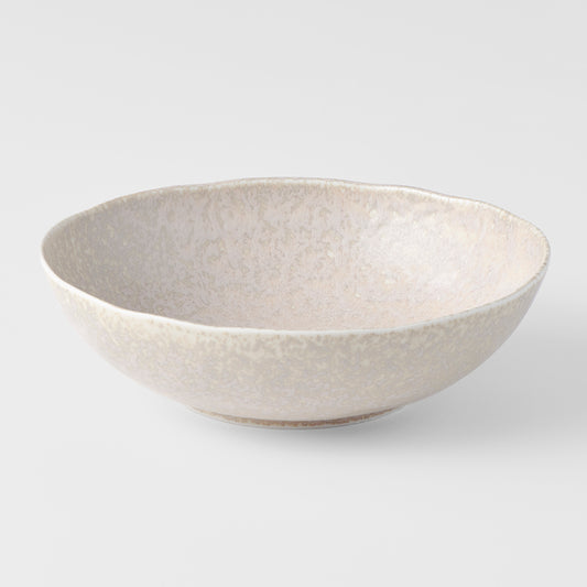 Bowl Oval 19cm White Fade Glaze