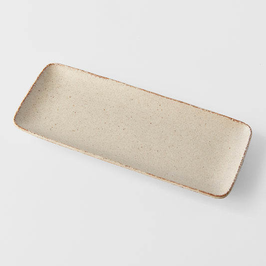 Sand Fade Rectangular Plate 29.5 x 12 cm