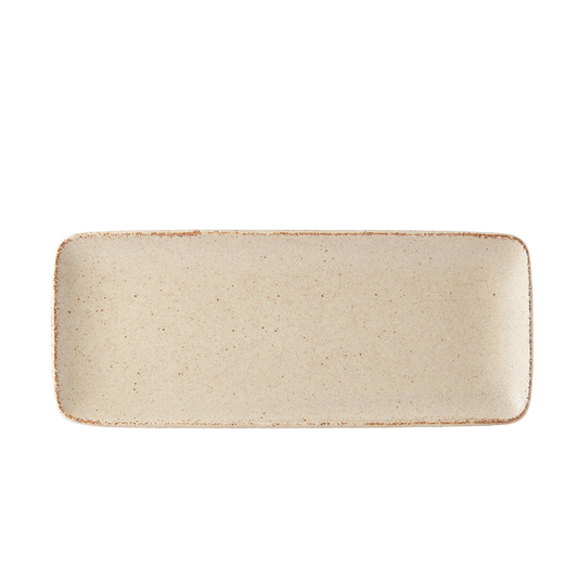 Sand Fade Rectangular Plate 29.5 x 12 cm