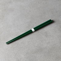 Chopsticks, Lacquered, Green & White Design