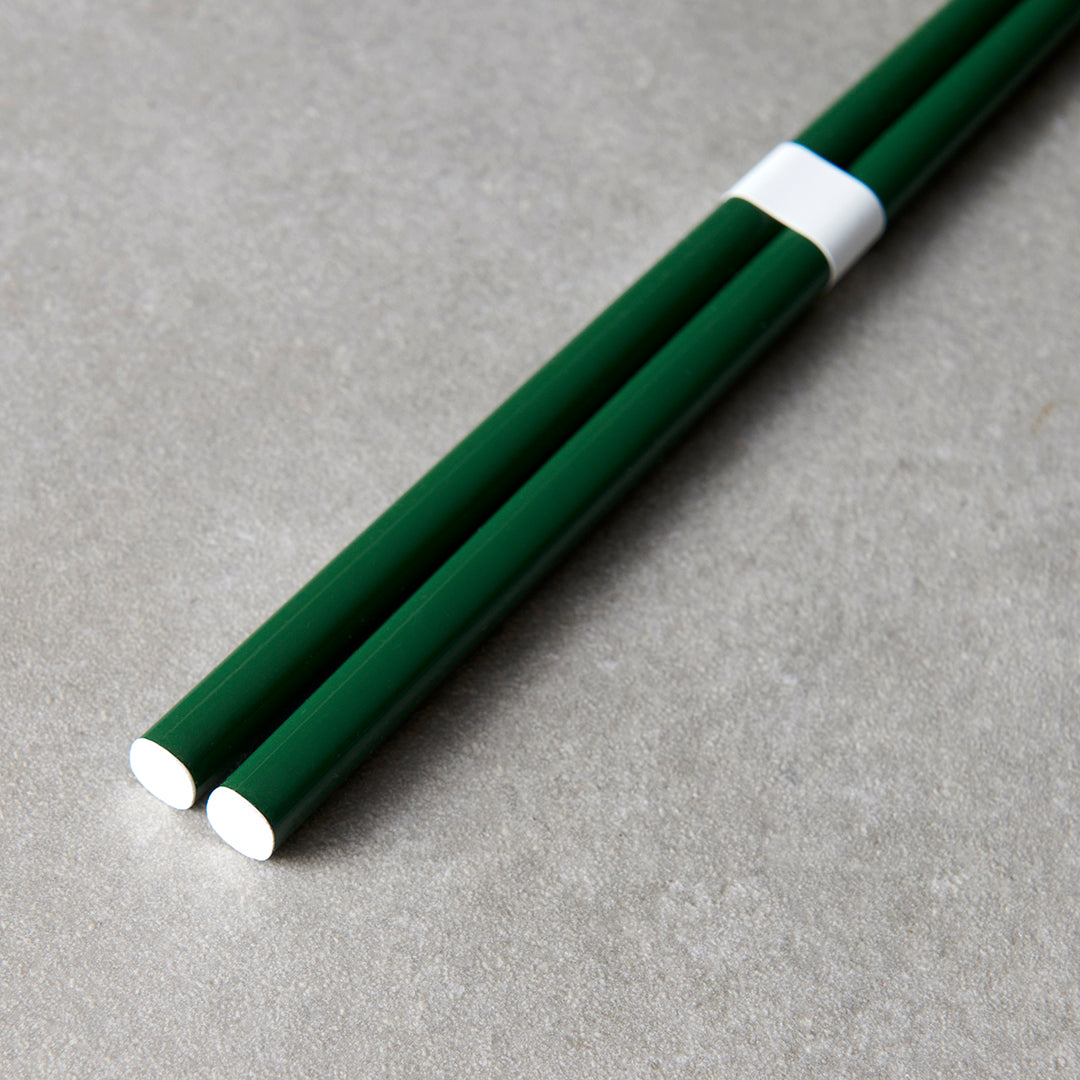 Green & White Lacquered Chopsticks