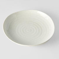 Dinner Plate Organic Shape 23cm Kanso Soft White Glaze