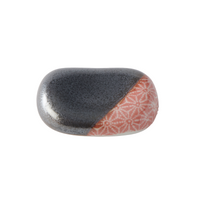 Chopsticks Rest Pebble Black with Orange Section