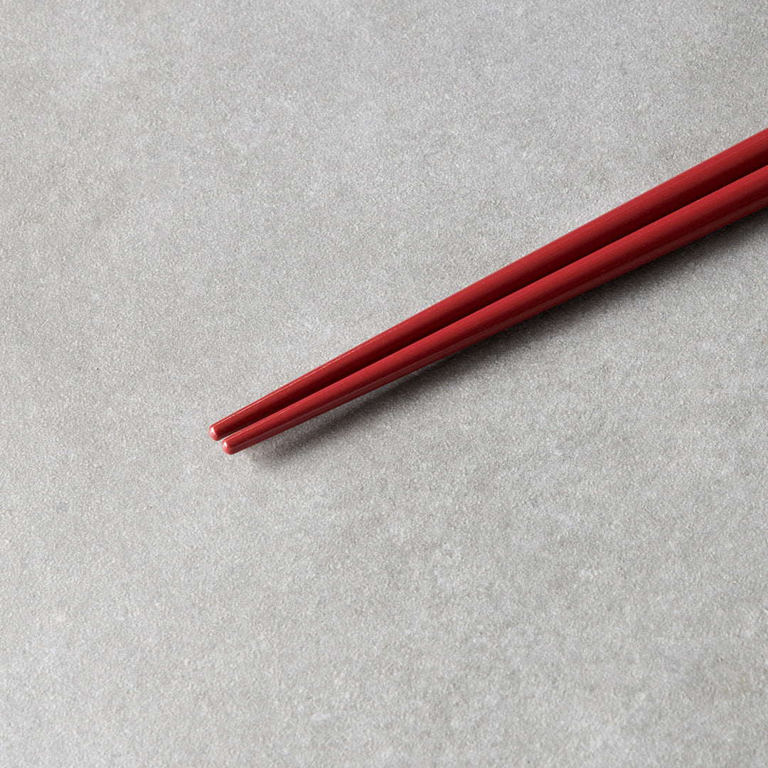 Dark Red & White Lacquered Chopsticks