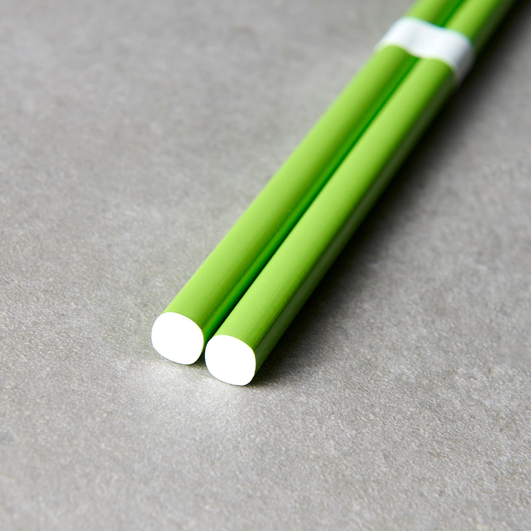 Lacquered Chopsticks / Chartreuse Green & White