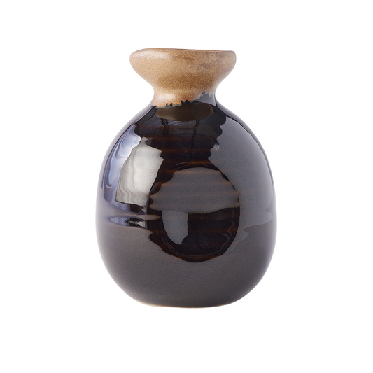 Sake Jug Copper Lip with Black Glaze 220 ml